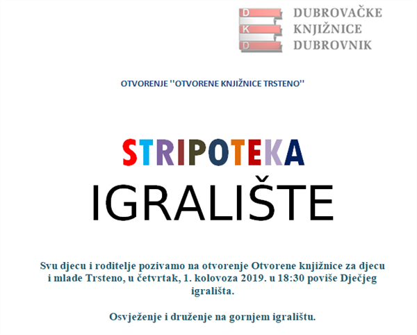 Otvorenje Stripoteke u Trstenom