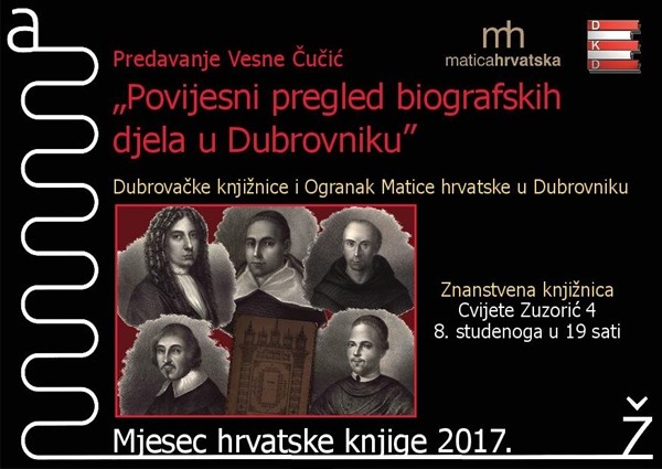 Predavanje o povijesnom pregledu biografskih djela u Dubrovniku