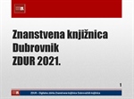 Predstavljanje virtualnog vodiča za korištenje digitalne zbirke Znanstvene knjižnice