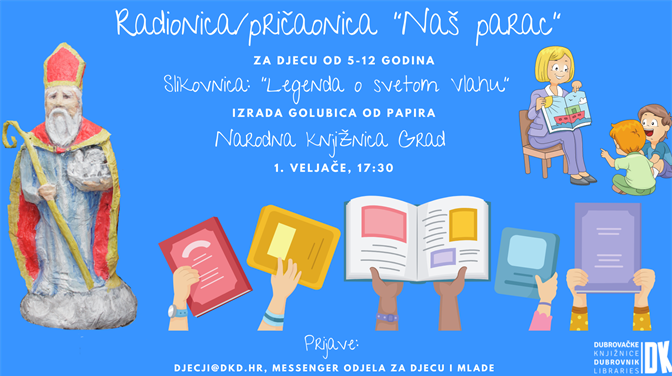 Naš parac - radionica za djecu u sklopu Feste sv. Vlaha