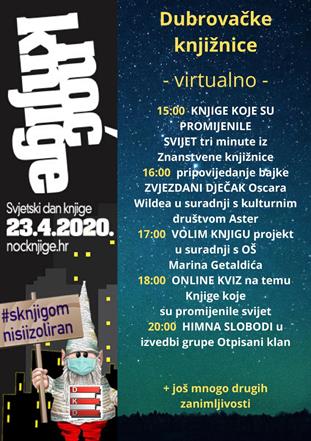 Virtualna Noć knjige 2020. u Dubrovačkim knjižnicama