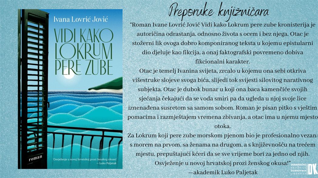 PREPORUKE KNJIŽNIČARA: Ivana Lovrić Jović: Vidi kako Lokrum pere zube