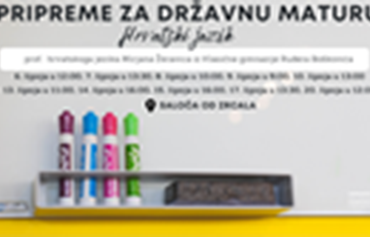 Besplatne pripreme za državnu maturu iz Hrvatskoga jezika