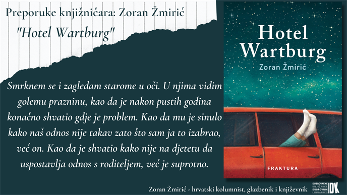 PREPORUKE KNJIŽNIČARA: Zoran Žmirić: "Hotel Wartburg"