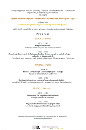 Udruga odgajatelja "Verižice" organizira Tjedan podrške odgojno-obrazovnim djelatnicima, roditeljima i djeci