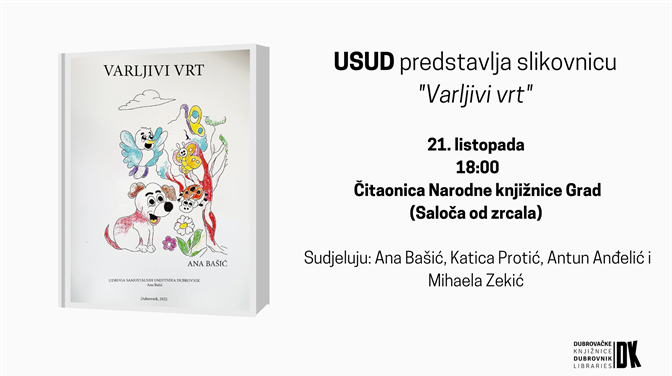 USUD predstavlja slikovnicu "Varljivi vrt" u Saloči od zrcala