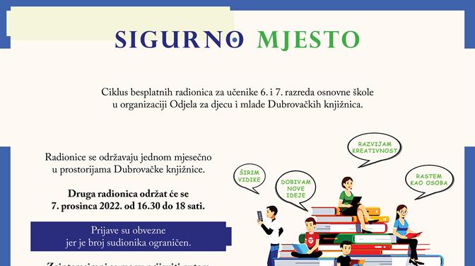 Druga radionica "Sigurno mjesto" za učenike 6. i 7. razreda OŠ