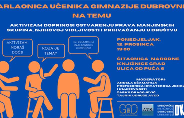 Parlaonica učenika Gimnazije Dubrovnik: Aktivizam doprinosi ostvarenju prava manjinskih skupina, njihovoj vidljivosti i prihvaćanju u društvu