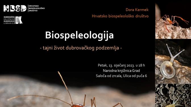 Predavanje Dore Kermek na temu "Biospeleologija: tajni život dubrovačkog podzemlja"