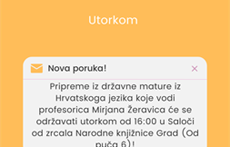 Obavijest o promjeni termina održavanja priprema iz državne mature iz Hrvatskoga jezika