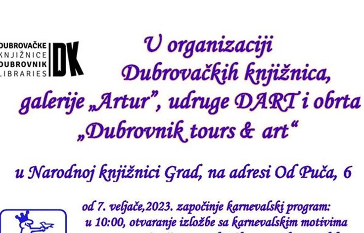 Karnevalski program Dubrovačkih knjižnica i udruge DART