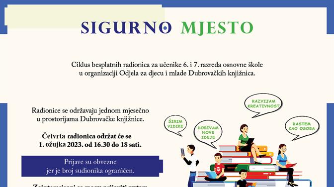 4. Radionica "Sigurno mjesto" za djecu od 6. do 7. razreda