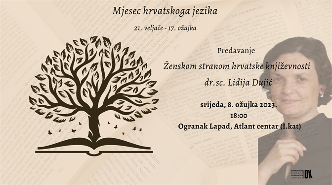 Predavanje „Ženskom stranom hrvatske književnosti“