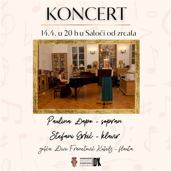 Koncert dubrovačkih glazbenica u Saloči od zrcala