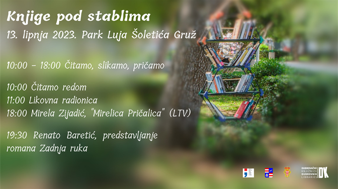 "Knjige pod stablima" u parku Luja Šoletića u Gružu