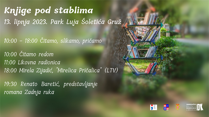 "Knjige pod stablima" u parku Luja Šoletića u Gružu