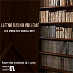 Ljetno radno vrijeme knjižnica i ogranaka od 1. srpnja 2023.
