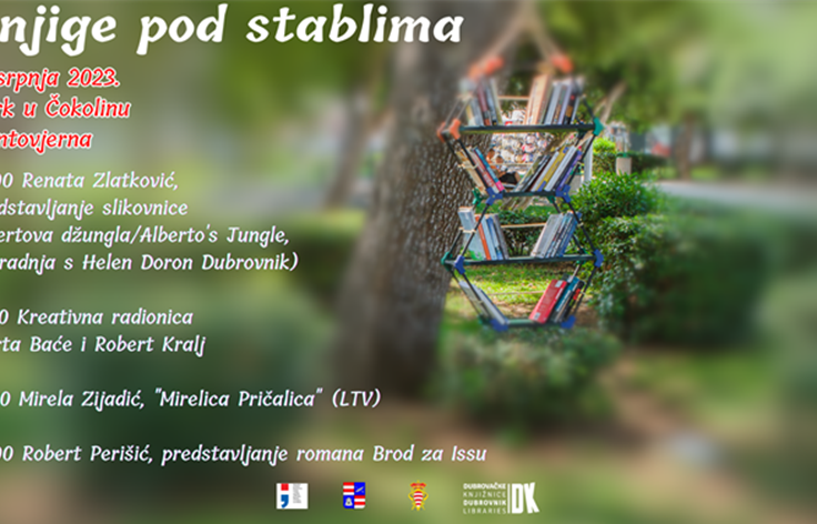 "Knjige pod stablima" u parku u Čokolinu (Montovjerna)