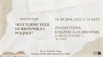 Znanstveno predavanje na temu &quot;Kulturne veze Dubrovnika i Poljske&quot;