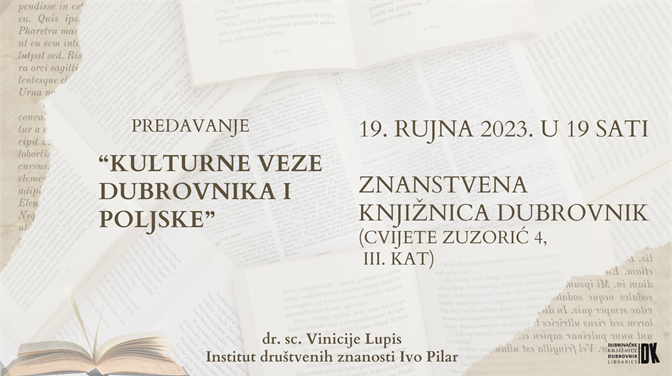Znanstveno predavanje na temu "Kulturne veze Dubrovnika i Poljske"