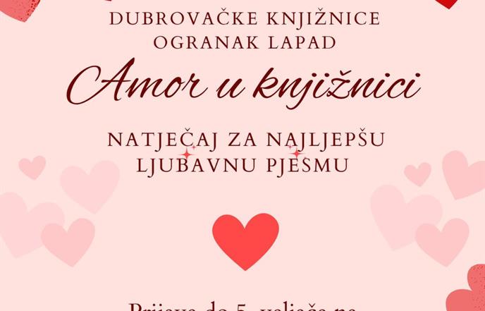 AMOR U KNJIŽNICI Natječaj za najljepšu ljubavnu pjesmu