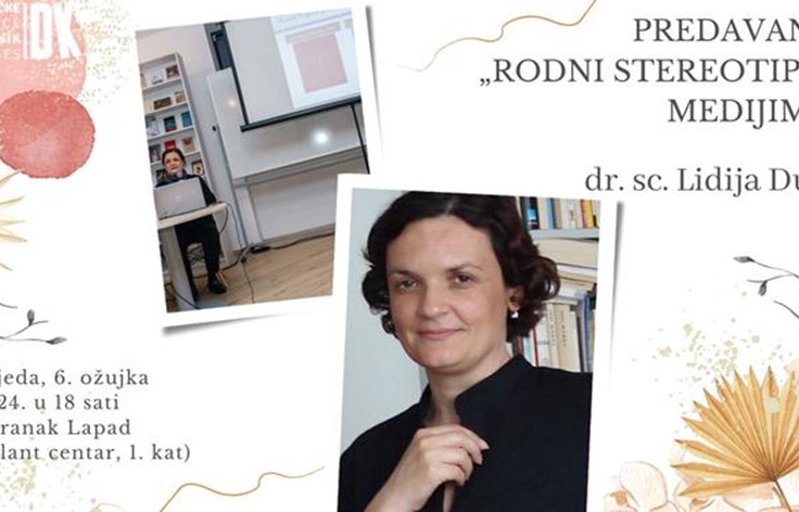 Predavanje dr. sc. Lidije Dujić: „Rodni stereotipi u medijima“
