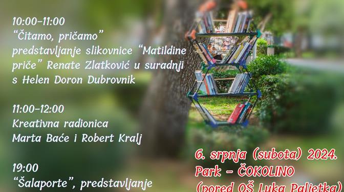 SUBOTA U ČOKOLINU Knjige pod stablima s Renatom Zlatković i Markom Gregurom