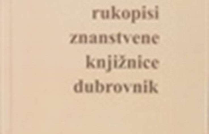 Rukopisi Znanstvene knjižnice Dubrovnik