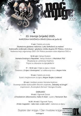 14. Noć knjige u Dubrovačkim knjižnicama