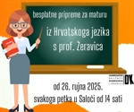 POZIV SREDNJOŠKOLCIMA Počinju besplatne pripreme za maturu iz Hrvatskoga jezika