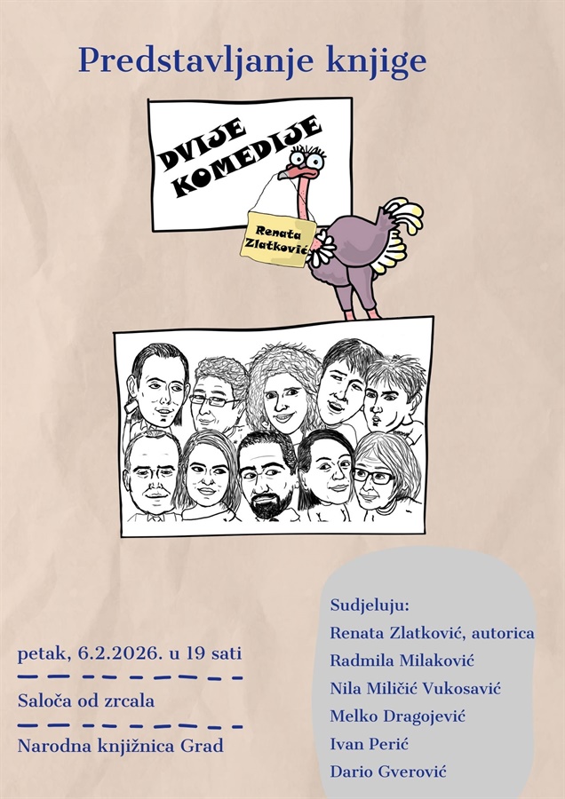 Predstavljanje knjige "Dvije komedije" Renate Zlatković