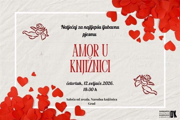 "Amor u knjižnici" – večer ljubavne poezije mladih uoči Valentinova