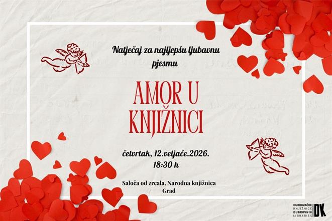 "Amor u knjižnici" – večer ljubavne poezije mladih uoči Valentinova