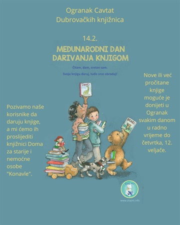 Ogranak Cavtat obilježava Međunarodni dan darivanja knjigom