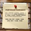 Obavijest o privremenom radnom vremenu Ogranka Mokošica