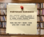 Obavijest o privremenom radnom vremenu Ogranka Mokošica