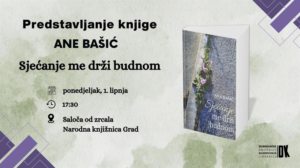 Predstavljanjem romana Ane Bašić započinje program „Dana poezije“