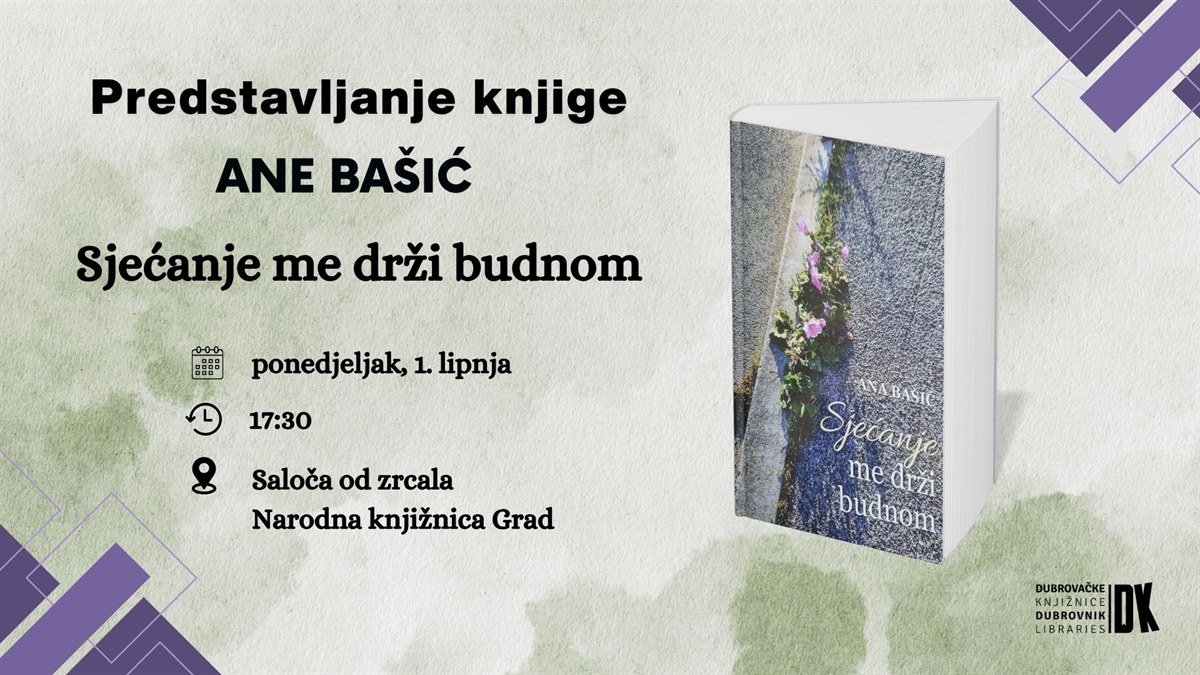 Predstavljanjem romana Ane Bašić započinje program „Dana poezije“