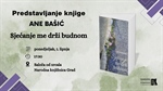 Predstavljanjem romana Ane Bašić započinje program „Dana poezije“