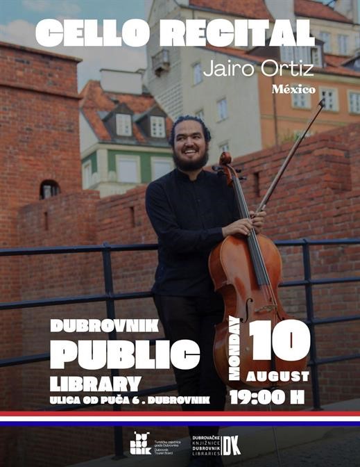Meksički violončelist Jairo Ortiz u ponedjeljak u Saloči od zrcala