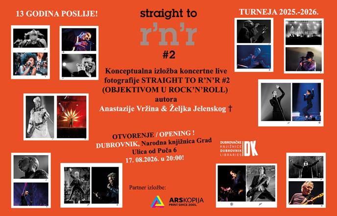 „Straight to R’n’R #2“ stiže u Dubrovačke knjižnice: dvije autorske vizije rock 'n' rolla kroz fotografski objektiv