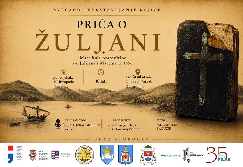 Predstavljanje monografije „Priča o Žuljani“ autora Jadrana Jeića Baguzeja u Saloči od zrcala
