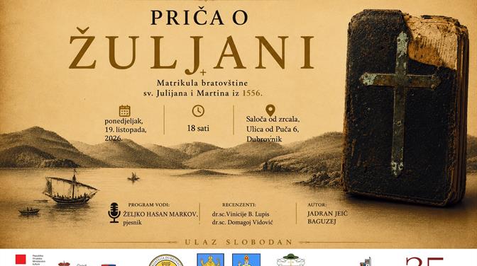 Predstavljanje monografije „Priča o Žuljani“ autora Jadrana Jeića Baguzeja u Saloči od zrcala