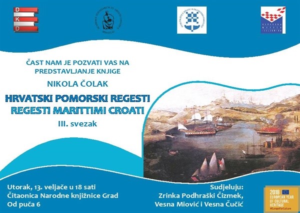 Hrvatski pomorski regesti - predstavljanje knjige