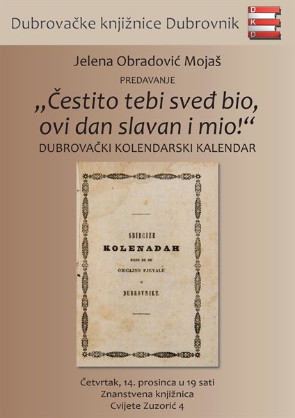 Predavanje o dubrovačkoj kolendarskoj tradiciji